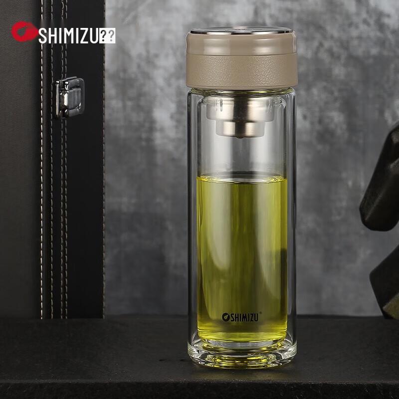 SHIMIZU Double-Layer Glass Tea Infuser Cup