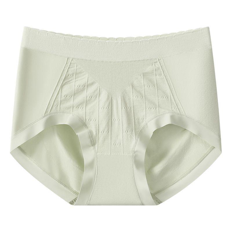 Women's Large Size Spring and Autumn 10A Anti Bacteria Cotton Crotch Skin Friendly High Waist Belly Triangle Briefs