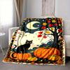 1pc Halloween, Autumn Decor Blanket Lightweight Blanket Throw Blanket For Sofa, Bed, Travel, Camping, Livingroom, Office, Couch, Chair yy251010029