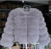 Kurzer Wintermantel aus Kunstfuchs für Damen - Europäischer & Amerikanischer Stil, Langärmelig