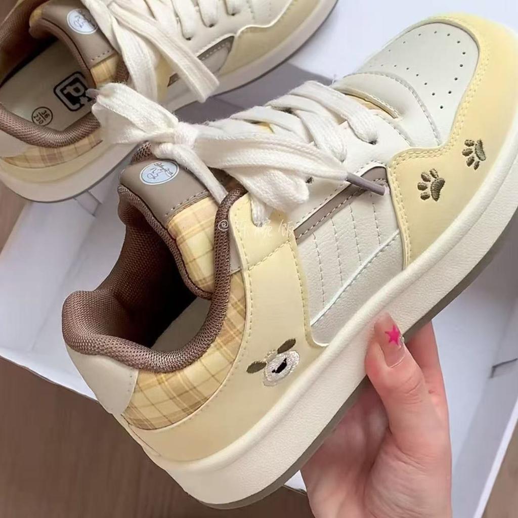 School Season Thick Baseplate Shoes Women's Autumn New Chic Niche Design Bread Shoes Students Breathable Versatile
