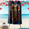 Regal Horse with Blossoms Print Beach Towel, Quick Drying, Suitable for Travel, Outdoor Sports, Jogging, the Beach and Swimming, Gift
