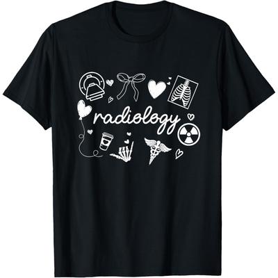 Radiologie Kokette Schleife Röntgen Radiologietechnologe T-Shirts Herren Humor Streetwear T-Shirt Kurzarm Unisex Lockere Kleidung