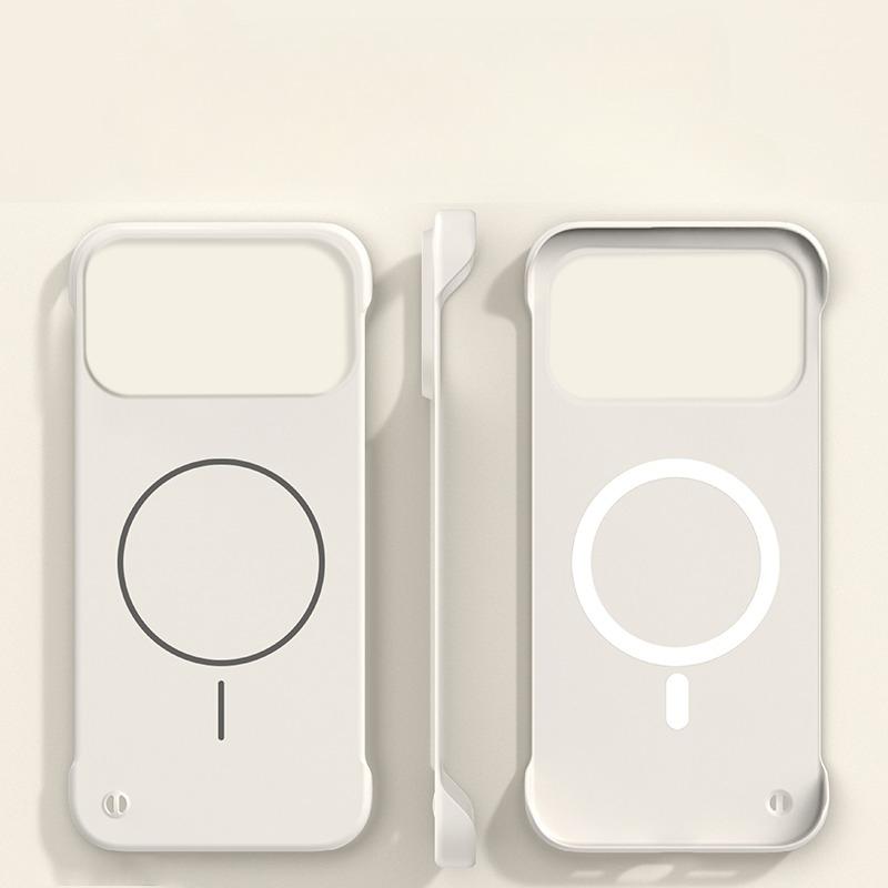Voor Magsafe Randloos Telefoonhoesje voor iPhone 17 Air 17 Pro Max Ultradun Frameloos Hard Magnetisch Hoesje voor iPhone 17Pro 17Air