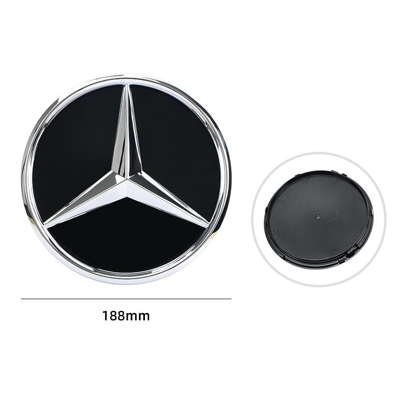 

3D Chrome Black Star Logo Car Front Grille Emblem For Mercedes Benz W205 W212 W207 A B C E SLK GLK CLA CLS Viano GL ML R Class