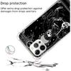 The Death Tarot Card Skull Black Case for iPhone 14 Pro Max, Trippy Psychedelic Aesthetic Tarot Card Cool Skeleton Case for Girls Boys Women Men,