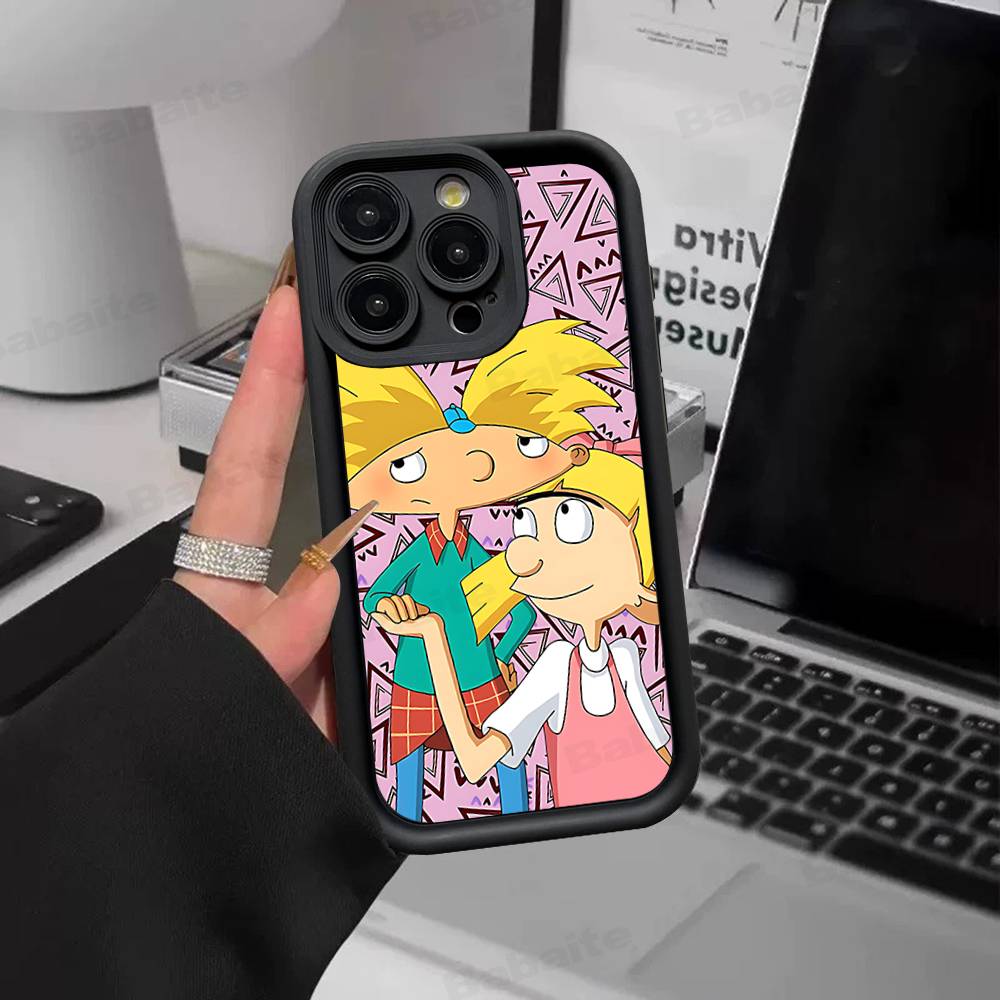 Hey A_Arnolds Cartoon For IPhone 17 15 13 12 11 14 Pro Max X XR XS 16 Plus Shockproof Candy Back Cover