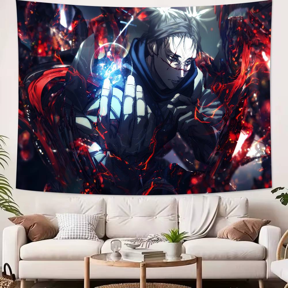 

Cool Hot JJujutsuS KKaisen Tapestry Decoration Bedroom Dormitory Background Cloth Holiday Home Party Living Room Club Tapestry 74x94cm(29x37in)