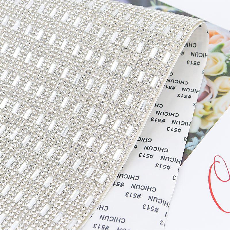 

5PCS Rhinestones Sheet Self Adhesive Glitter Decoration Car Phone Festival Gift Wedding Party DIY Crafts Crystal Diamond Sticker 24X40CM&5Pcs