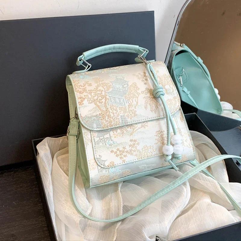 Embroidered Chinese Style Backpack with Chinese Style New Luxury Versatile Single Shoulder Unique Multifunctional Bag