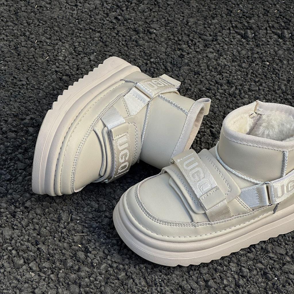 Bottes de Neige pour Enfants Chaussures Décontractées Mode Bottes Chaudes en Coton pour Garçons Style Coréen Imperméables Grandes Chaussures en Coton