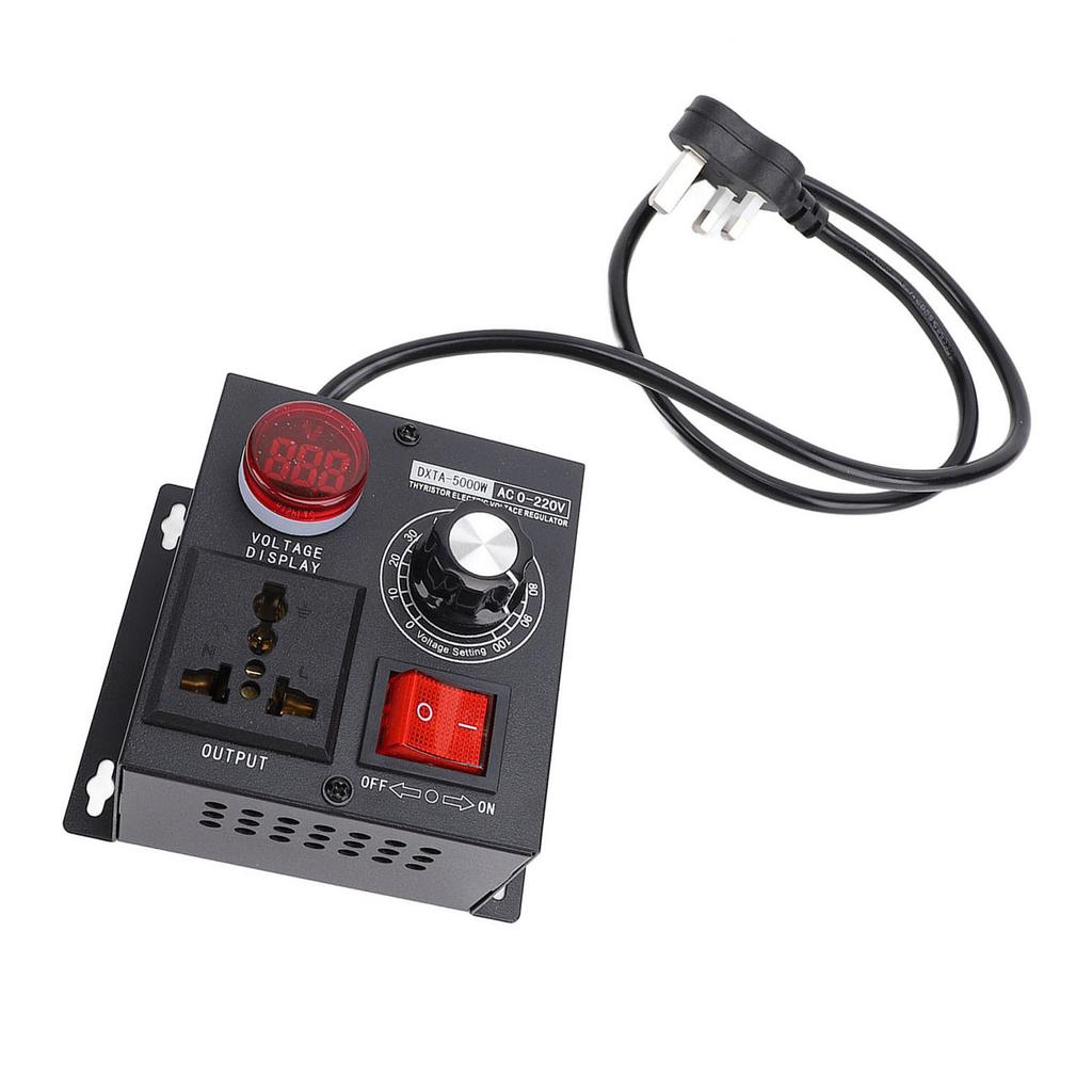 Electronic Voltage Regulator 5000W Thyristor LED Digital Display Stepless Variable Speed Controller