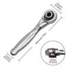 72 Teeth Mini 1/4 Inch Spanner Single-Ended Torque Ratchet Wrench Spanner Portable Repair Tools For Vehicle Bicycles