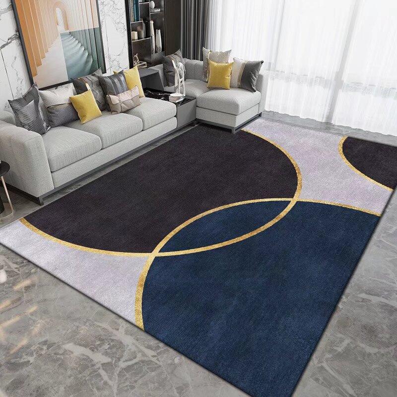 Nordic Geometry Living Room Carpet Modern Multi Color Sofa Coffee Table Rug Home Decor Bedroom Bedside Soft Floor Mats Non-Slip