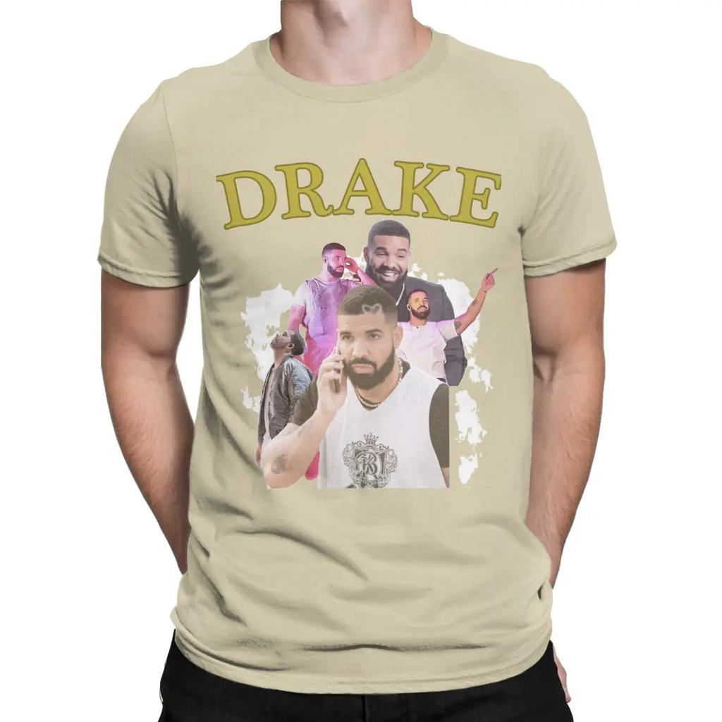 Men's T-Shirt Drizzy Drake Retro Graphic Leisure Cotton Tee Shirt Short Sleeve T Shirt Round Collar Clothing Summer