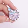 Whimsical Dreamy Pink Galaxy Drift Bottle Brooch Artistic Enamel Badge For Wear Trendy