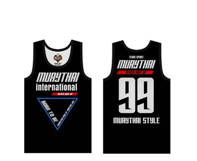 Mesh Tank Top Bedrucktes Siebdruck Muay Thai Kickboxen Thailand Männer Frauen Fischnetz T-Shirt Sleveless 11
