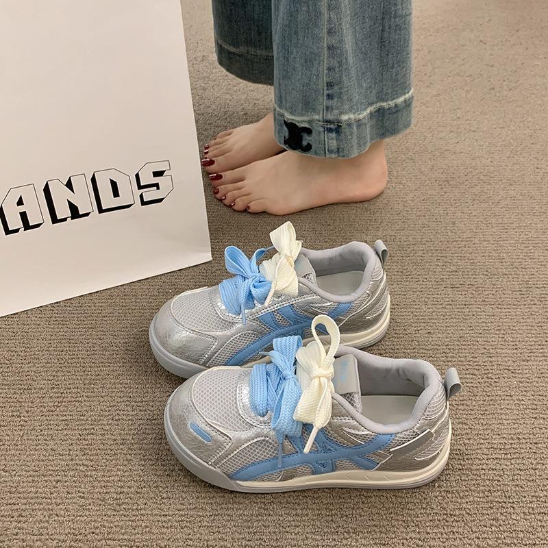 Designer Creative Women's Chunky Shoes Spring Summer Comfortable Non Slip Casual Walking Shoes Lace-up Women Vulcanized Sneakers