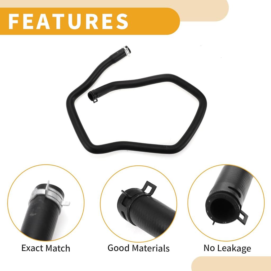 HVAC Heizungsschlauch Nr. F1F18548DF Motorkühler Kühlmittel Wasserschlauch Rohr für Ford Focus 2014-2020 Gummi Schwarz Gute Abdichtung