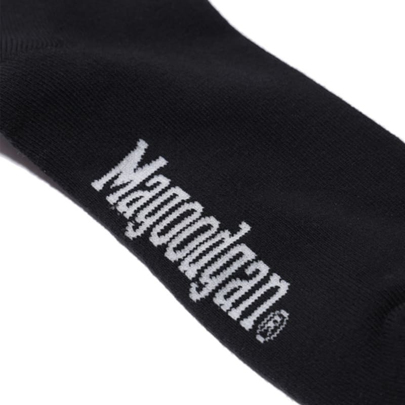 MAGOODGAN Athletic 9402 Heart Embroidered Black Sports Socks
