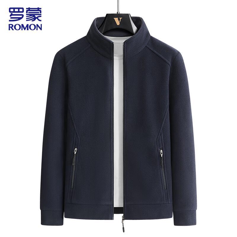 Romon Men's Fleece-Lined Stand-Collar Jacket 935