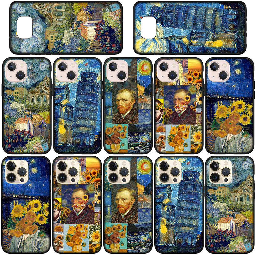 Phone Case for Samsung Galaxy S25 S24 S23 iPhone 16 15 Xiaomi Redmi Note 14 13 12 16E X 11 Pro Max OPPO Moto A3 Huawei Design Sunflower Van Gogh Cover