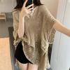 Crochet Sweater Knitted Bikini Cover Up V-neck Beach Wear Hollow Out Swimsuit Cover Up  Summer