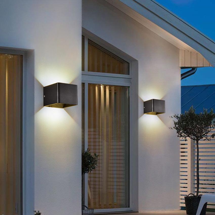 Outdoor Waterproof Wall Lamp Square Lamp Indoor Bedroom Living Room Wall Lights Outdoor Courtyard Porch Lamp Fixture lIGHTING