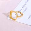 Elegant Korean Style Adjustable Gold-Plated S925 Sterling Silver Open Ring