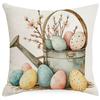 New Easter Pillowcase Country Cartoon Rabbit Easter Egg Pillowcase Sofa Cushion Pillowcase