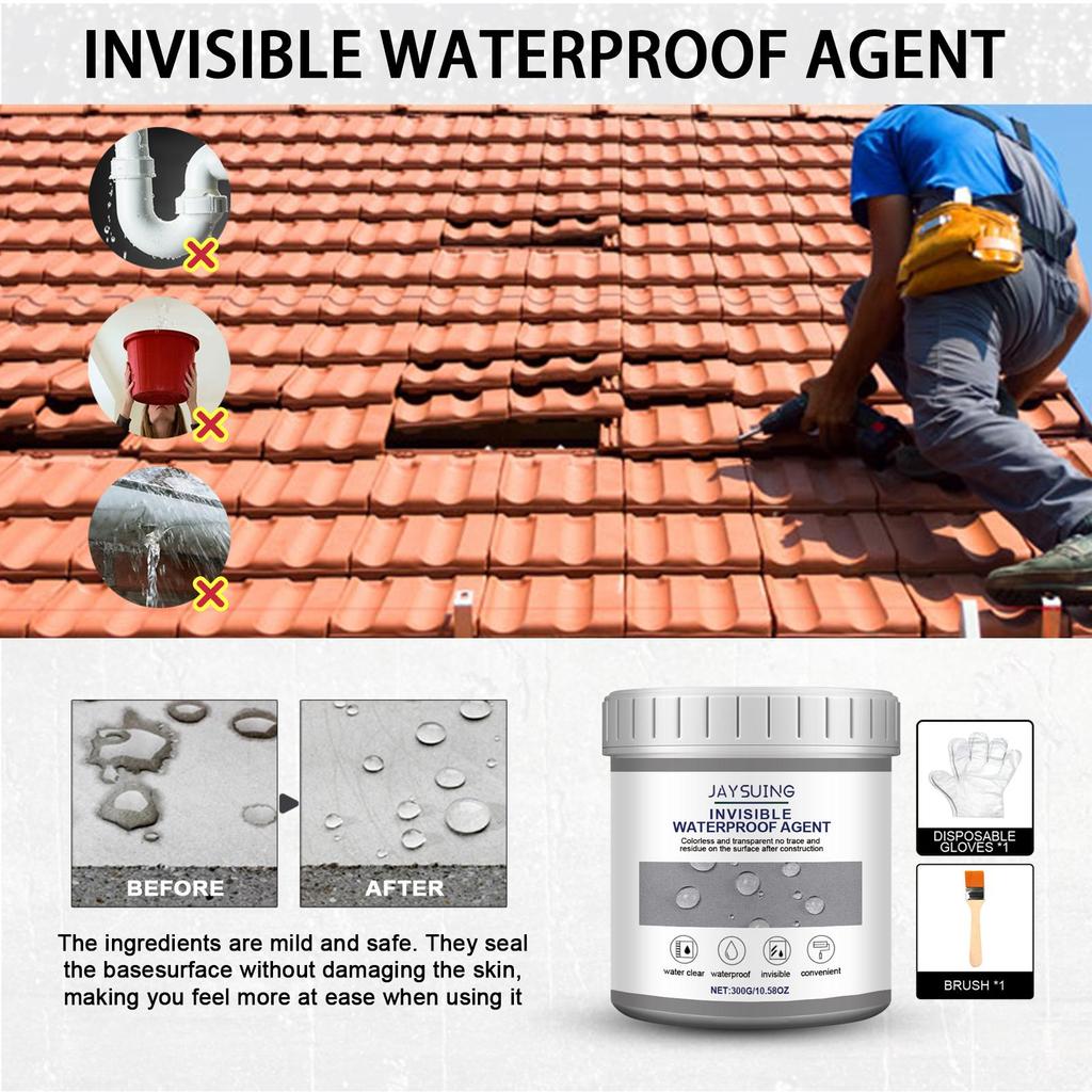 Водонепроницаемый клей-герметик (300г) ванная комната кухня наружная стена без разрушения кирпича ремонт протечек покрытие водонепроницаемый клей