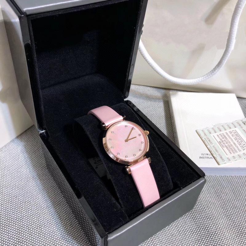 Armani AR11092 Women's Moon Phase Quartz Watch, High-End Fashionable Waterproof Steel Band with Pearl Accents