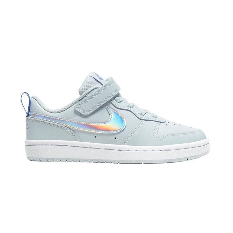 Nike Court Borough Low 2 Cow Leather Low Top Kids' Skateboarding Shoes Light Blue Children Aged 3 7 Years Old CW0998-401