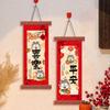 1 Pair Cartoon Pattern Spring Festival Couplet Blessing Words Wall Pendant  Office