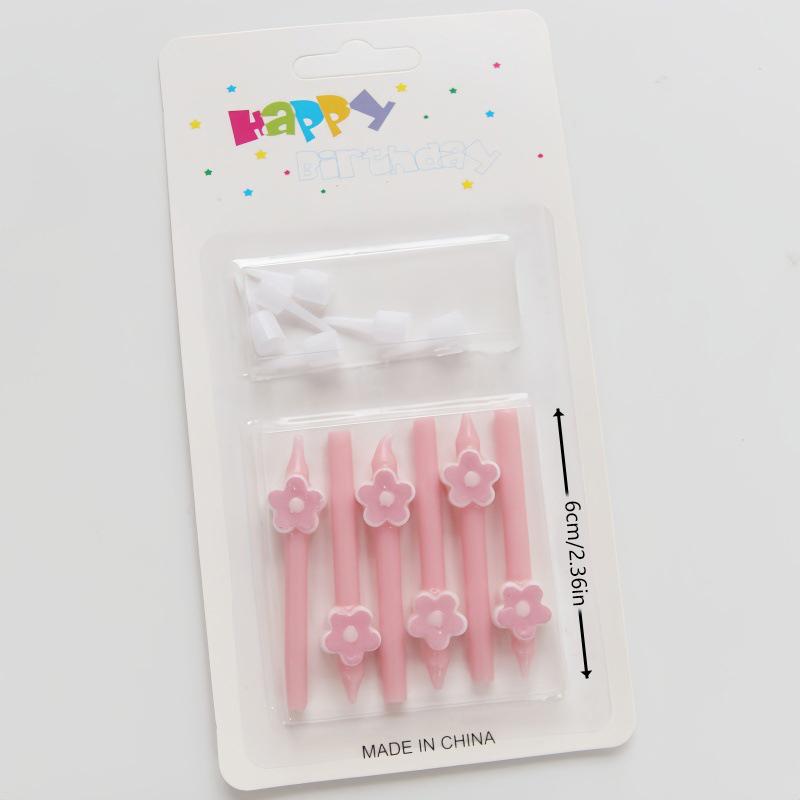 Kerzen Bunt 6 Stück/Packung Hochzeitsfeier Geburtstagstorte Kerzen Dekoration Partyzubehör für Kinder