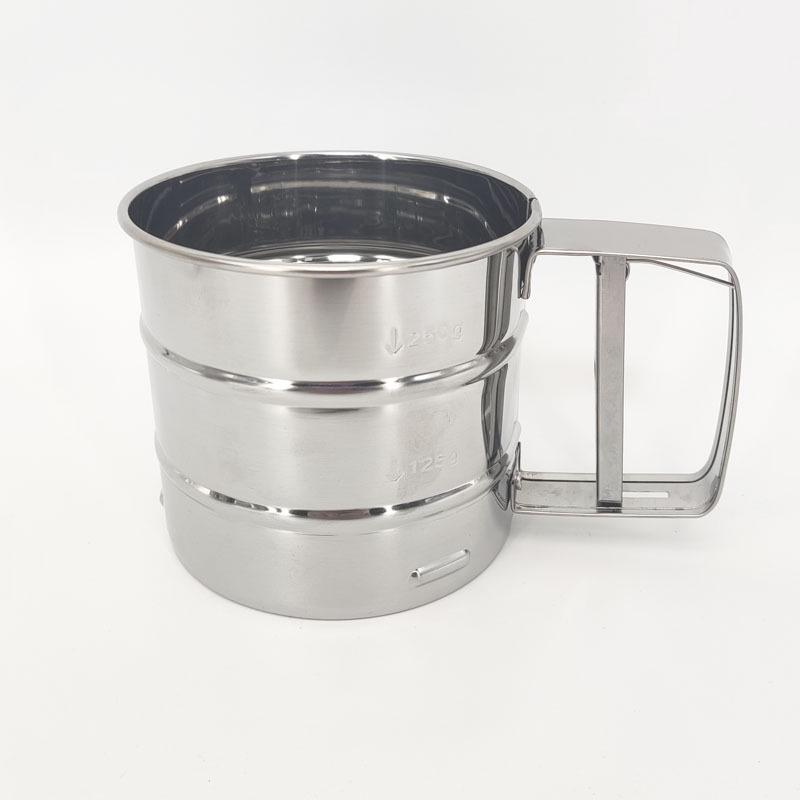 Stainless Steel Handheld Flour Sifter with Fine Mesh Screen