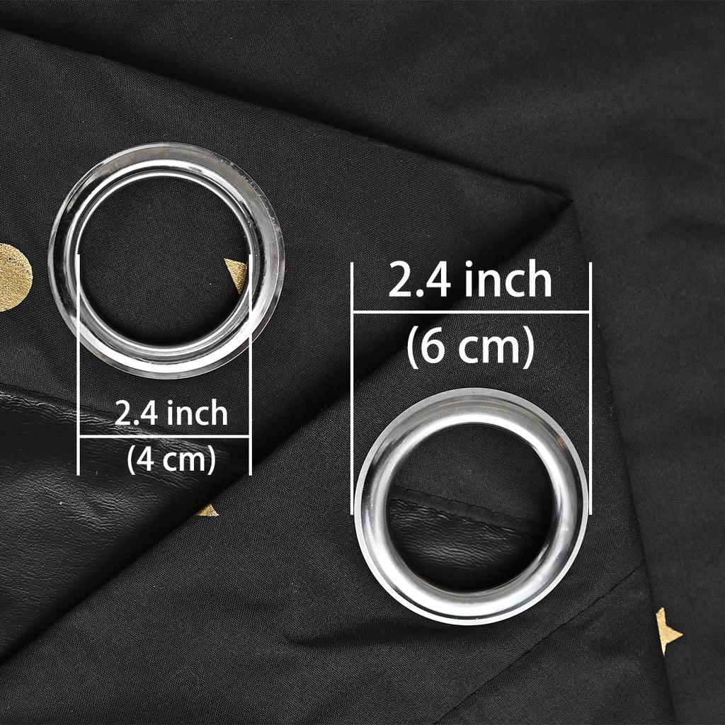 1Pc Modern 100% Blackout Curtain Grommet Top   Big Star And Moon Pattern Window Curtains For Living Room Bedroom   Home Decor