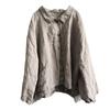 Johnature Linen Vintage Print Turn-down Collar Women Shirts Full Sleeve Spring Loose Retro Casual Loose Tops