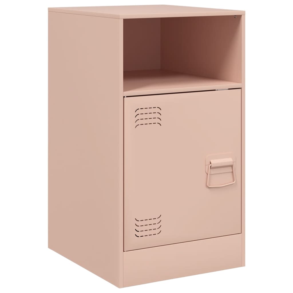 Pink Nightstand 34.5 x 39 x 62 cm Steel