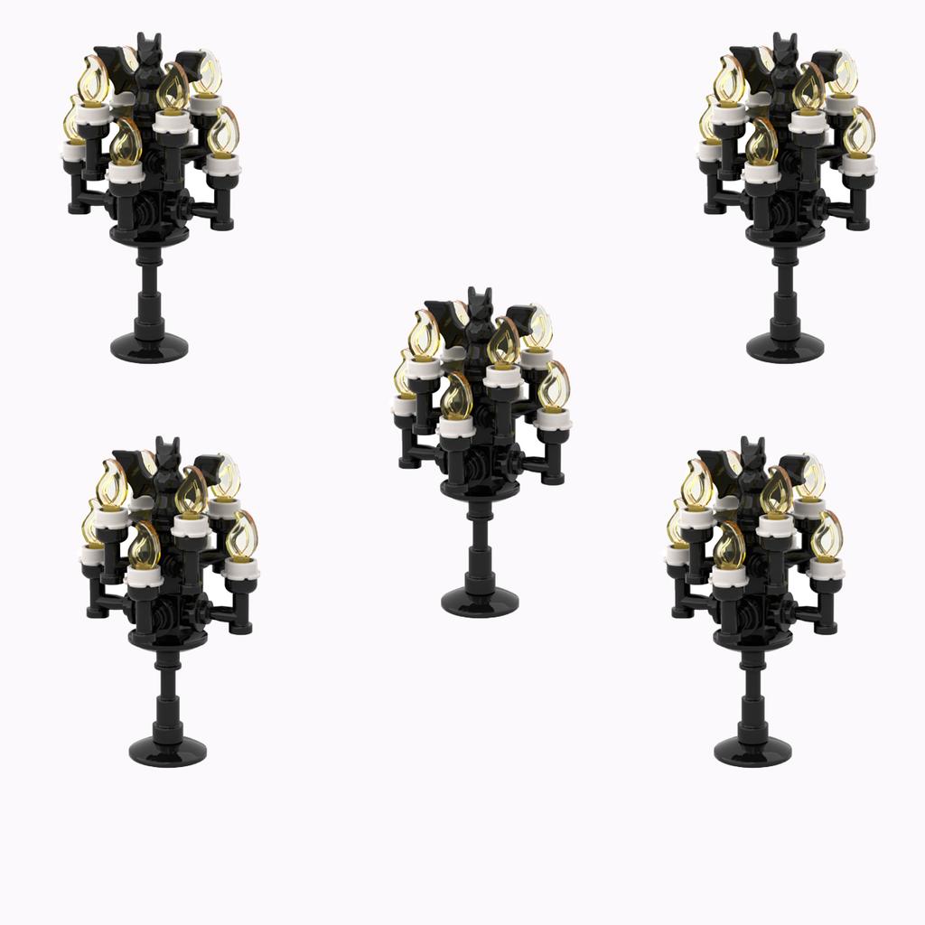 MOC Bricks Toys Model Compatible MOC Parts Bricks City Street Lamp Building Block Lamp with Halloween Bat Lamp