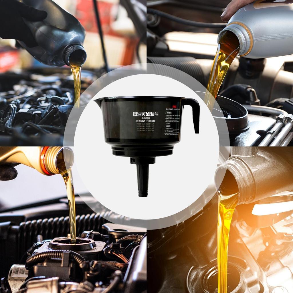 Oil Water Separator Funnel Truck Oil Water Separator Funnel Double-layer Filtering Tools Automobile Motorcycle Accessories