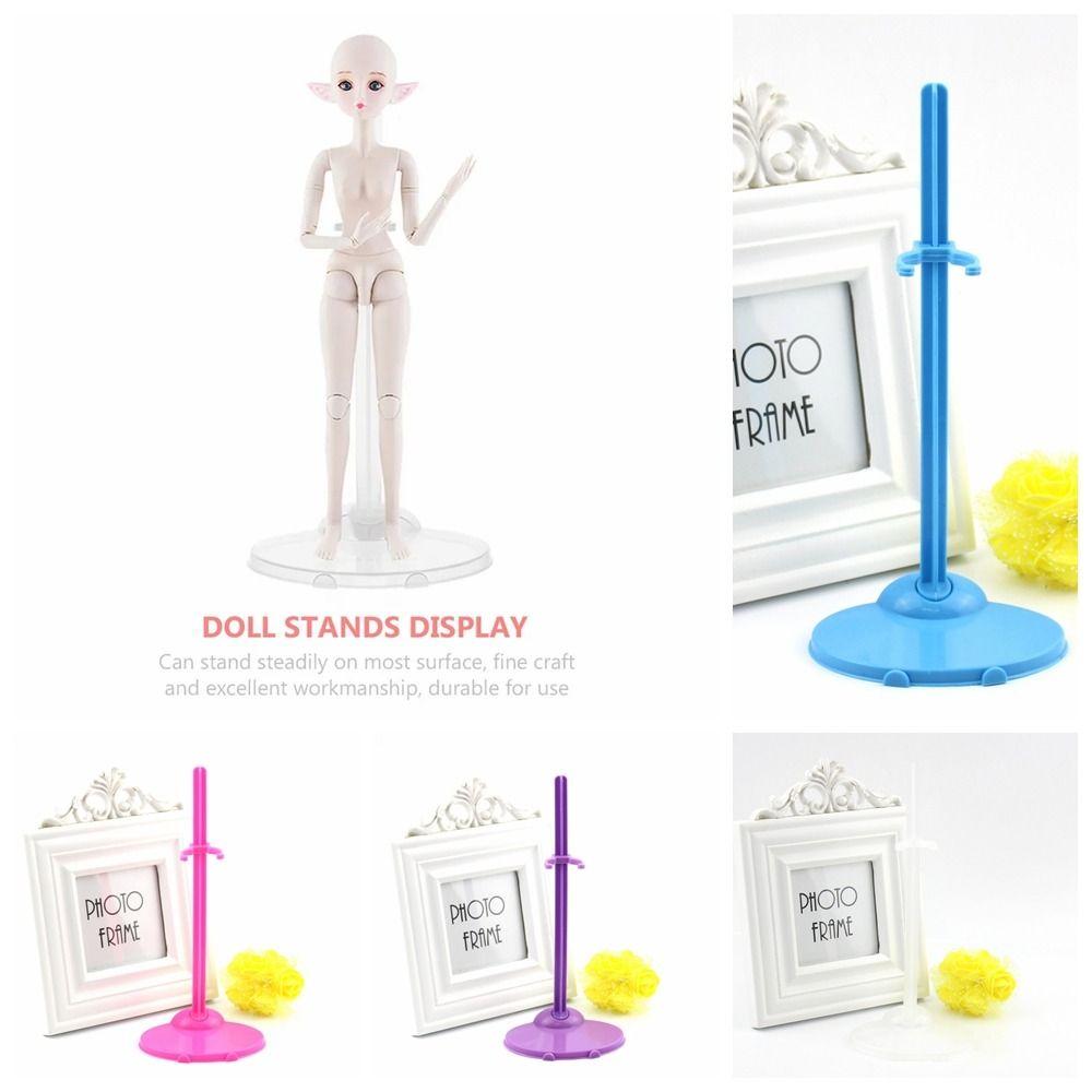 

Blue Doll Stand Purple Doll Display Prop Cartoon Doll Accessories Birthday Gift прозрачный