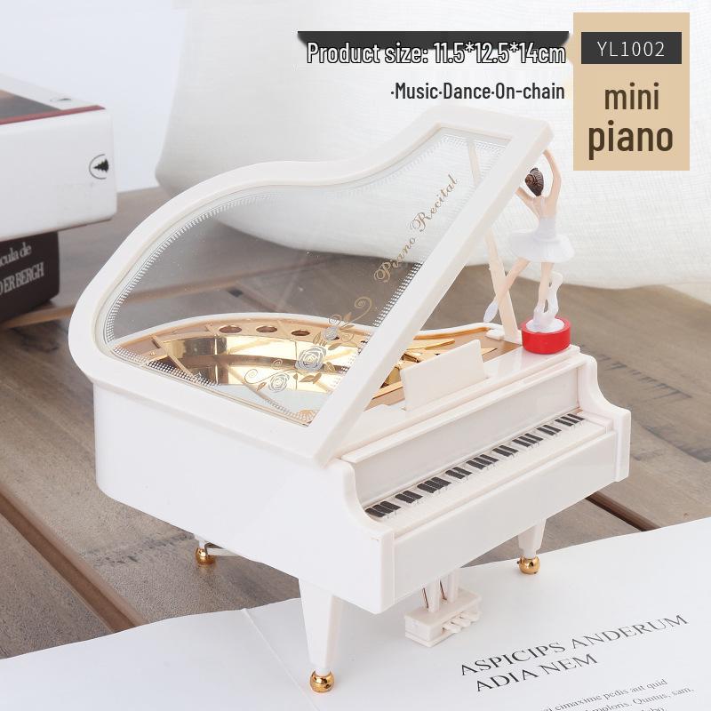 Mini tanzender Mann rotierende Spieluhr: Nähmaschine, Grammophon, Schreibmaschine Design