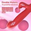 Adult Dildo G Spot Vibrator with 5 Rotating Modes and 2 Motors 10 Vibration Modes and Sliding Mode with Beads Rabbit Vibrators Female Sex Toys