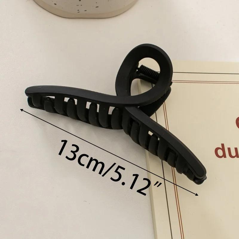 Large Black Hair Clip Women Matte Geometric Hairpin Fashion French Elegant Hair Claw Clips Korean Girl Barrette Hair Accessories