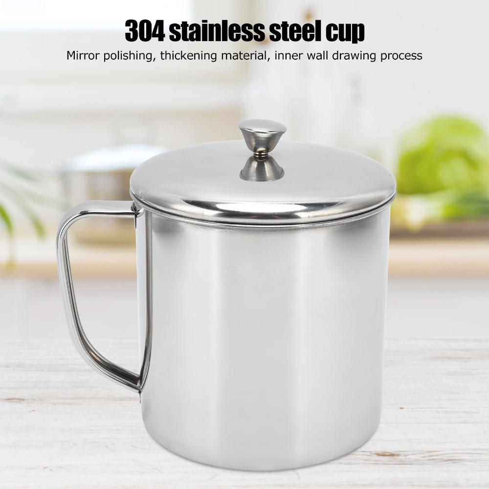 Cylindrical Overall Metal Tumbler Rustless Steel Beverage Cup Water Cup Water Storage 10cm