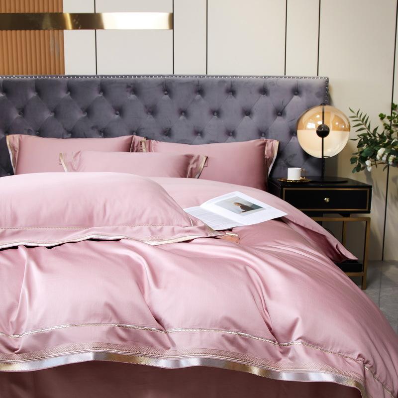 Class A Maternal And Infant Grade 100S Long-Staple Cotton Four-Piece Set Can Sleep Naked 100 Quilt Covers, Bed Sheets, Quilt Covers, Bedding