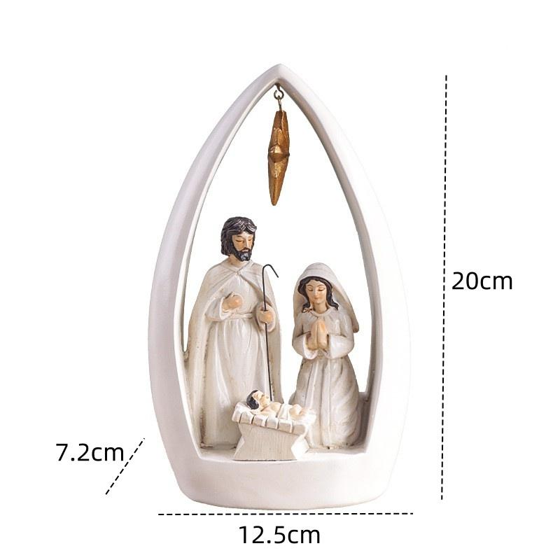 

Статуя Иисуса Христа, ручная роспись, статуэтка святого, религиозный современный домашний декор, скульптура Христа, декор гостиной белый