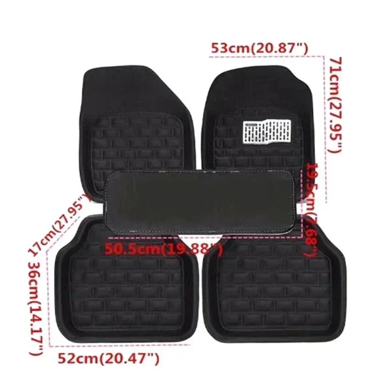 Universal Waterproof Auto Mat 5PCS/Set Car Floor S Front & Rear Liner All Weather Durable Carpet