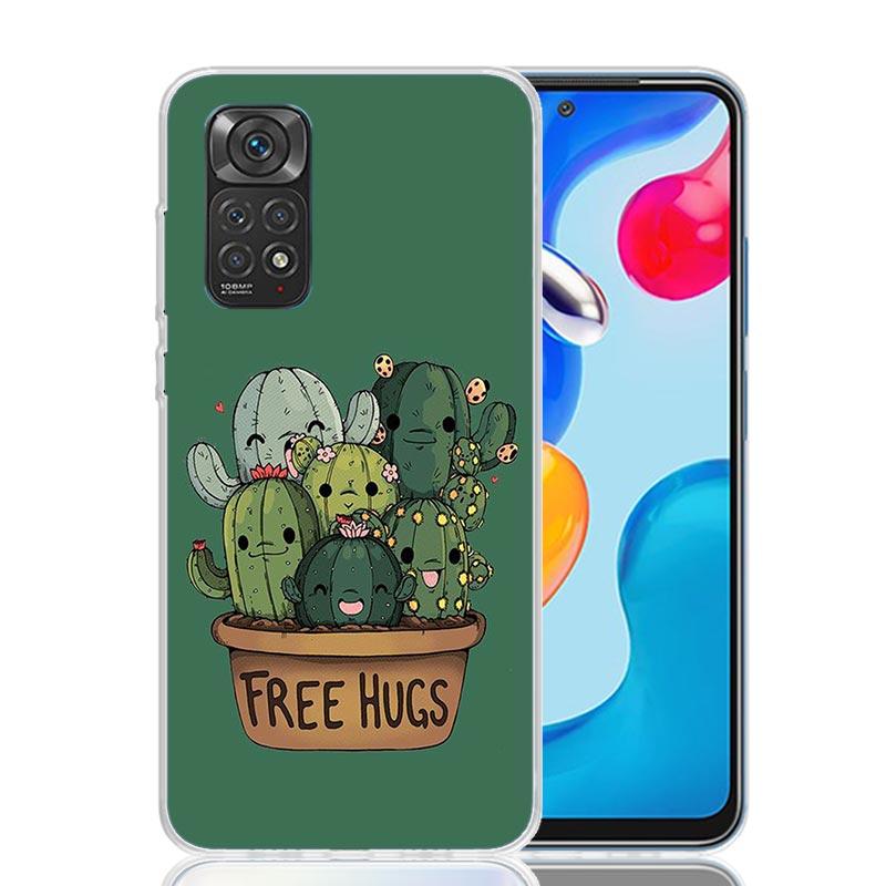 Cactus Vintage Flower Case Phone Cover for Xiaomi Redmi Note 14 13 12S 12 11S 11 11T 11E 10S 10 Pro Plus 5G Trend Fundas Note 13